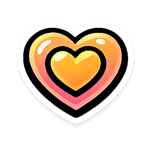 Heart sticker icon