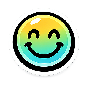 Smile sticker icon